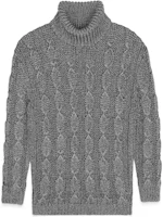 Order SAINT LAURENT SS22 男款銀色厚針織高領毛衣 712371Y75RJ1081