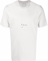 SAINT LAURENT SS22 Small Logo Print White Short Sleeve T-Shirt Mens 686186Y36QP8520 SAINT LAURENT SS22 Small Logo Print White Short Sleeve T-Shirt Mens 686186Y36QP8520