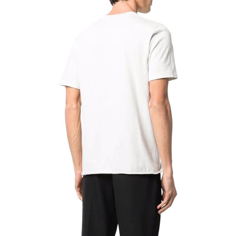 Lookbook SAINT LAURENT SS22 Kaos Putih Pria Lengan Pendek dengan Logo Kecil 686186Y36QP8520