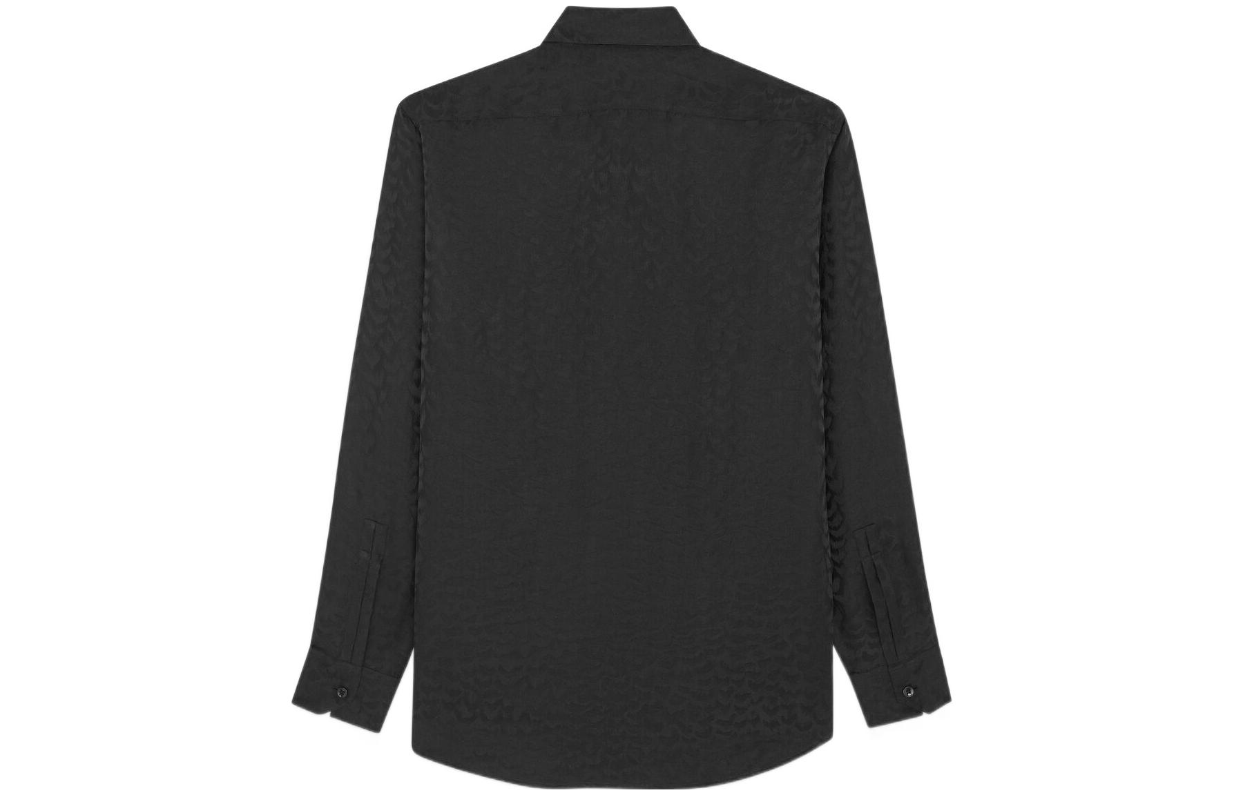 Lookbook SAINT LAURENT SS22 男士純黑長袖扣襯衫 646850Y1F181000