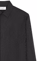 Purchase SAINT LAURENT SS22 Solid Black Long Sleeve Button-Up Shirt for Men 646850Y1F181000