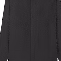 Cheap SAINT LAURENT SS22 Solid Black Long Sleeve Button-Up Shirt for Men 646850Y1F181000