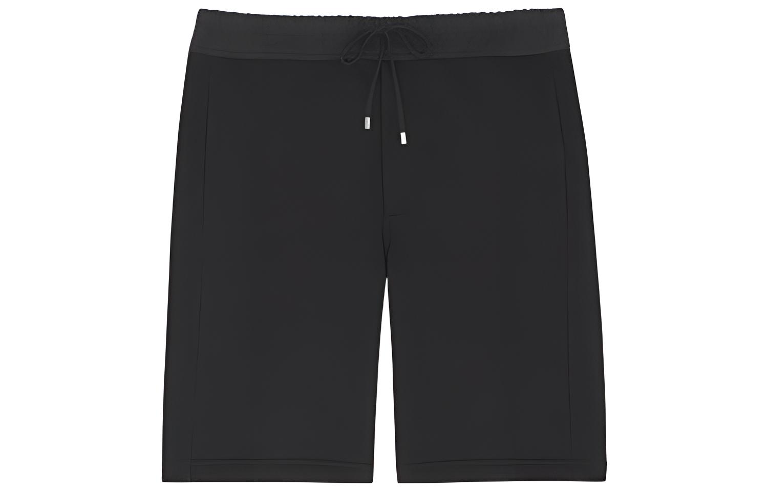 SAINT LAURENT SS22 Solid Color Bermuda Casual Shorts Black 704727Y36PZ1000