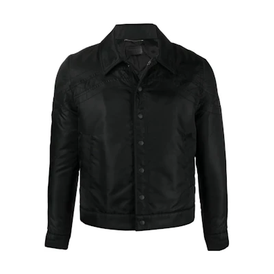 Saint Laurent SS22 Solid Snap Button Jacket Men’s Black 684542Y245W1000