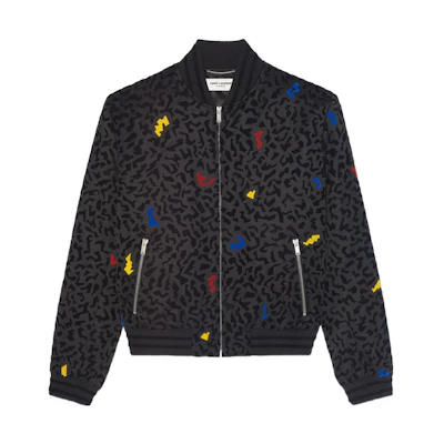 Saint Laurent SS22 Spark Print Teddy Jacket Long Sleeve - 665620Y2D721052