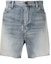 Buy SAINT LAURENT SS22 Washed Raw Hem Straight Denim Shorts Men Blue 643542YV3724567