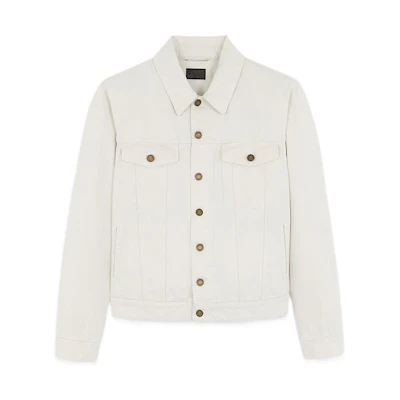Saint Laurent SS22 White Solid Pocket Long Sleeve Jacket 695177Y23NO9031