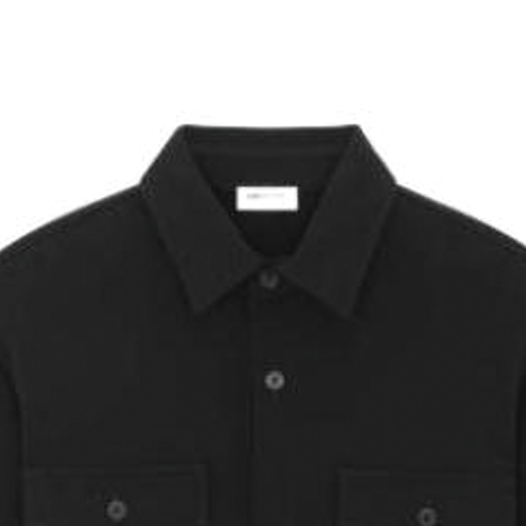 Details for 생로랑 SS23 블랙 클래식 디자인 버튼업 긴팔 셔츠 733760Y37GV1000