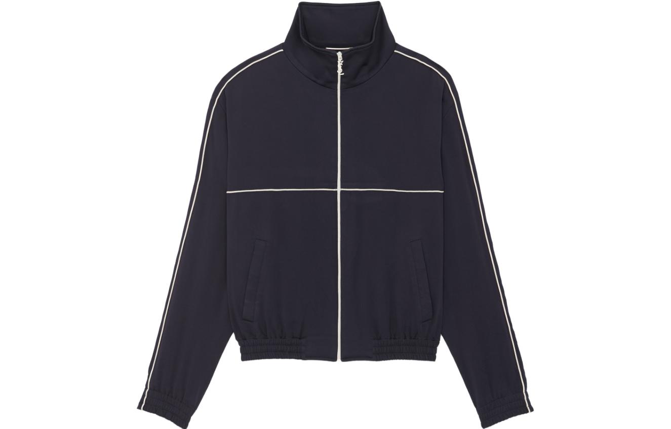 SAINT LAURENT SS23  Black High-Neck Loose Fit Zip Jacket 733679Y3G364141