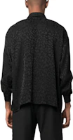 Shop SAINT LAURENT SS23 Black Leopard Print Long-Sleeve Shirt 705698Y1F141000