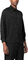 Purchase SAINT LAURENT SS23 Black Leopard Print Long-Sleeve Shirt 705698Y1F141000