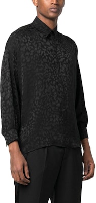 SAINT LAURENT SS23 Black Leopard Print Long-Sleeve Shirt 705698Y1F141000 Purchase SAINT LAURENT SS23 Black Leopard Print Long-Sleeve Shirt 705698Y1F141000