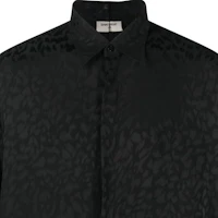 Details for SAINT LAURENT SS23 Black Leopard Print Long-Sleeve Shirt 705698Y1F141000