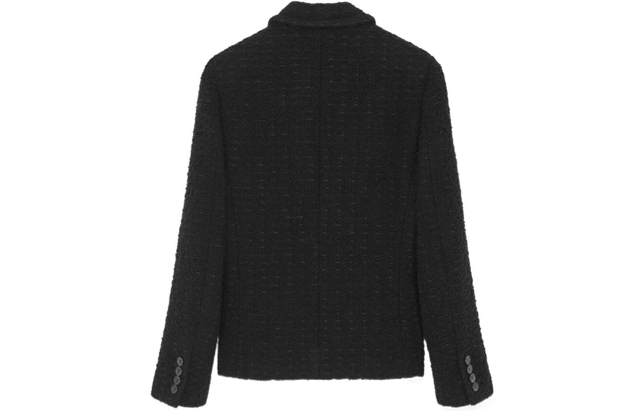 SAINT LAURENT SS23  Black Solid Color Long Sleeve Jacket. 728189Y7D301000 圖 3