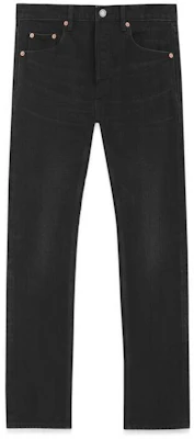 SAINT LAURENT SS23 Jeans Negros Rectos de Algodón Casual de Talle Medio 725776Y954S1049 Order SAINT LAURENT SS23 Jeans Negros Rectos de Algodón Casual de Talle Medio 725776Y954S1049