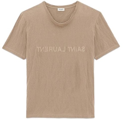 SAINT LAURENT SS23 Logo Print Crewneck T-Shirt Gray Brown 737736Y37HZ1553 Buy SAINT LAURENT SS23 Logo Print Crewneck T-Shirt Gray Brown 737736Y37HZ1553