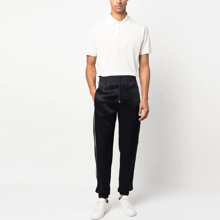 Lookbook SAINT LAURENT SS23  Solid Button-Up Short Sleeve Polo Shirt Off-White. 713901Y37HC9502