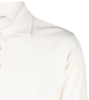 SAINT LAURENT SS23 Solid Button-Up Short Sleeve Polo Shirt Off-White. 713901Y37HC9502 Purchase SAINT LAURENT SS23 Solid Button-Up Short Sleeve Polo Shirt Off-White. 713901Y37HC9502