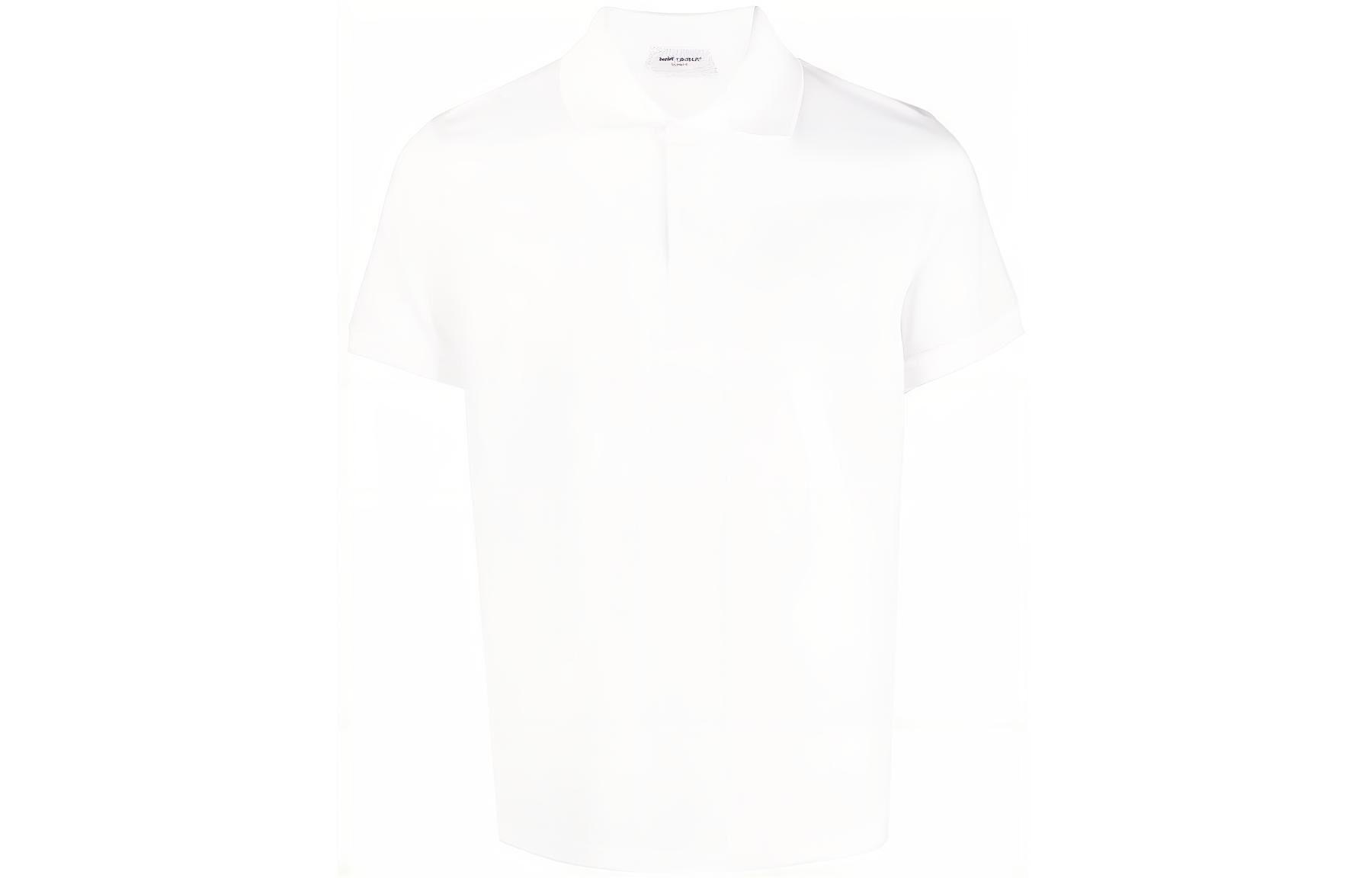 Order 圣罗兰 SS23 白色简约休闲短袖POLO衫 712300YB2OC9000