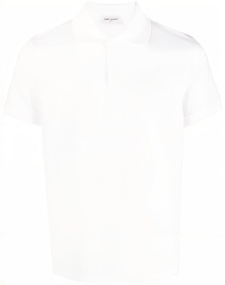 圣罗兰 SS23 白色简约休闲短袖POLO衫 712300YB2OC9000 Order 圣罗兰 SS23 白色简约休闲短袖POLO衫 712300YB2OC9000
