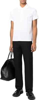 圣罗兰 SS23 白色简约休闲短袖POLO衫 712300YB2OC9000 Lookbook 圣罗兰 SS23 白色简约休闲短袖POLO衫 712300YB2OC9000