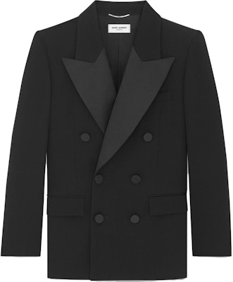 Saint Laurent SS23 Blazer Pria Hitam Longgar Double-Breasted. 735686Y7E631000 Order Saint Laurent SS23 Blazer Pria Hitam Longgar Double-Breasted. 735686Y7E631000