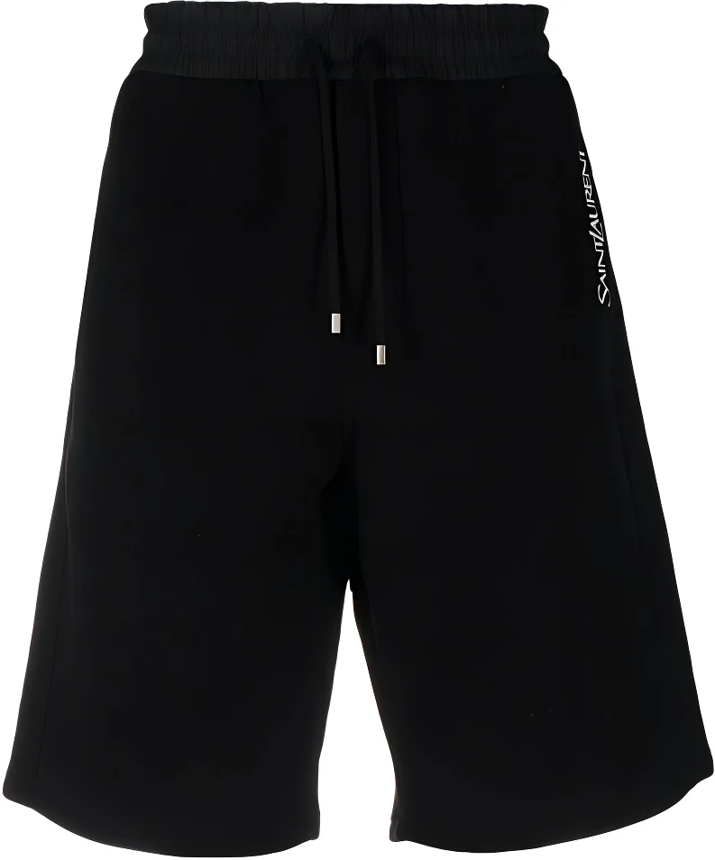 saint-laurent-ss-23-black-drawstring-shorts-with-logo-print-for-men-732762-y36-sw-1095
