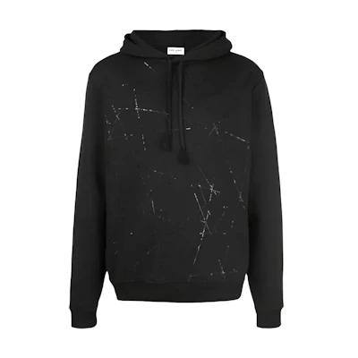 Saint Laurent SS23 Black Loose Fit Hoodie Men’s Long Sleeve 577128Y2TC2