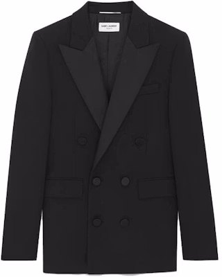 Saint Laurent SS23 Double Breasted Tailcoat Blazer Jacket Men Black 738592Y512W1000 Buy Saint Laurent SS23 Double Breasted Tailcoat Blazer Jacket Men Black 738592Y512W1000