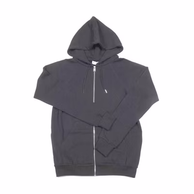 Saint Laurent SS23 Grey Solid Zip Drawstring Hoodie 338401Y2FC11000