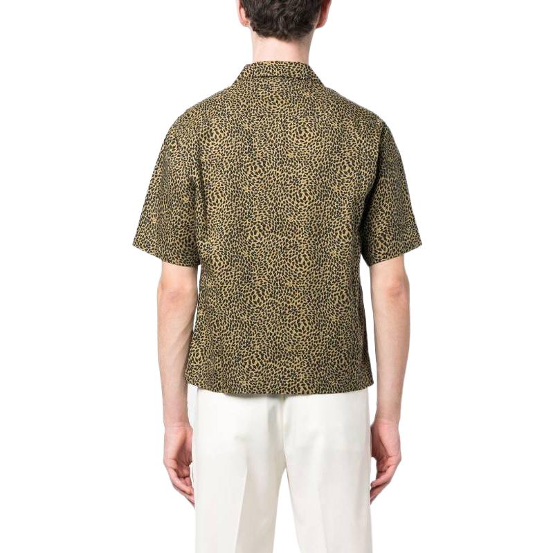 Shop 圣罗兰 SS23 豹纹短袖衬衫 棕色 638555Y04DN2290