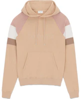 Saint Laurent SS23 Logo Embroidered Colorblock Drawstring Hoodie Khaki Men 732313Y37CG5783 Saint Laurent SS23 Logo Embroidered Colorblock Drawstring Hoodie Khaki Men 732313Y37CG5783