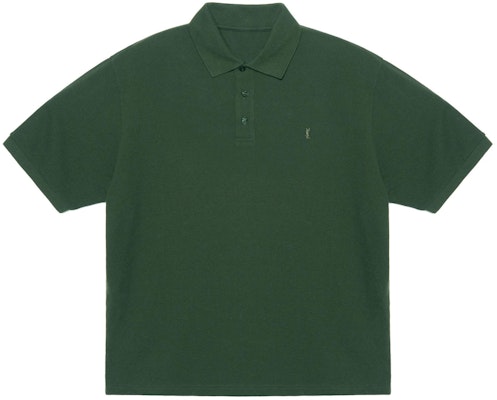 圣罗兰SS23标志刺绣宽松版型男士绿色POLO衫 713901Y37HC3642 Buy 圣罗兰SS23标志刺绣宽松版型男士绿色POLO衫 713901Y37HC3642