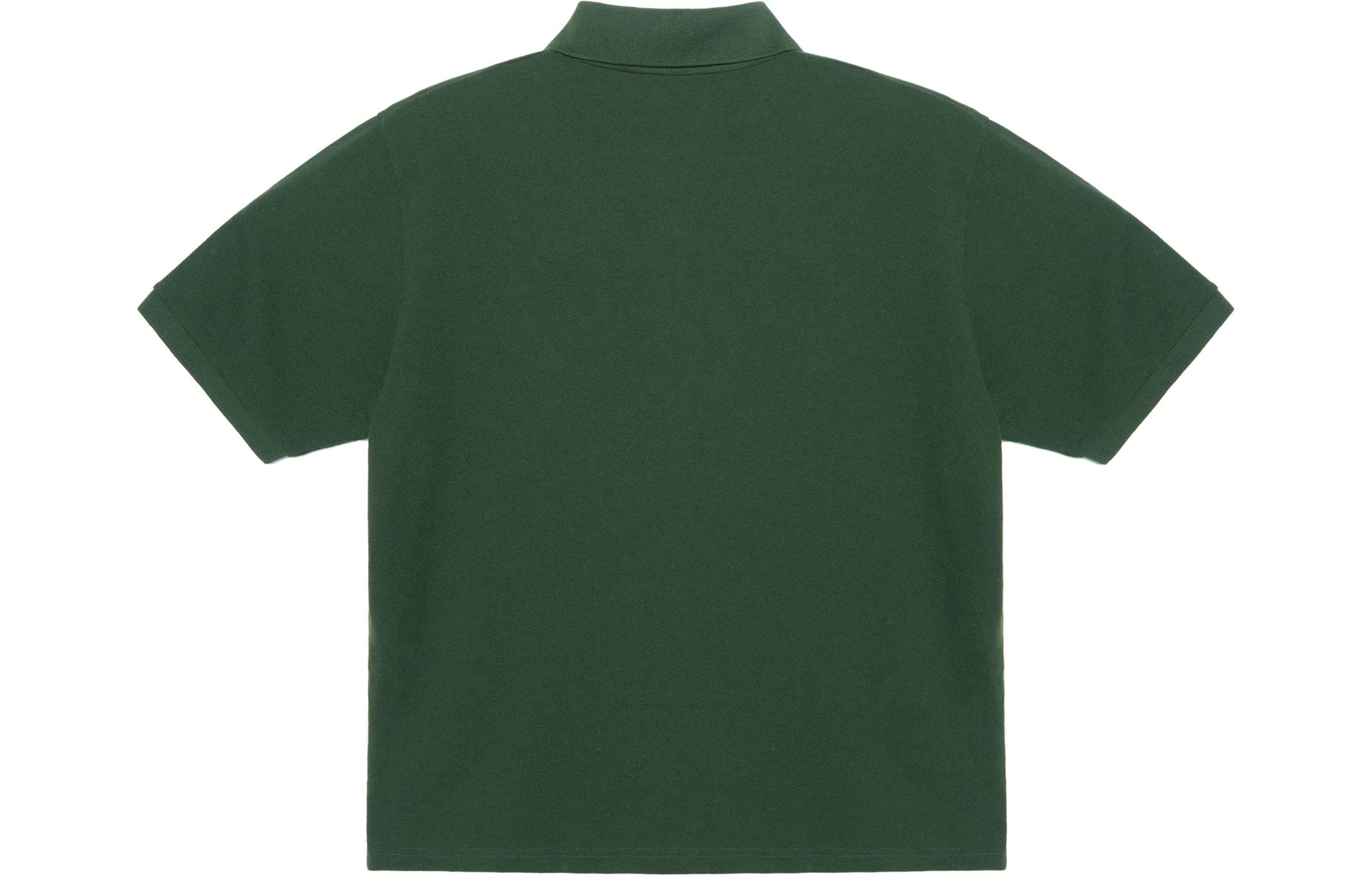 Lookbook 圣罗兰SS23标志刺绣宽松版型男士绿色POLO衫 713901Y37HC3642