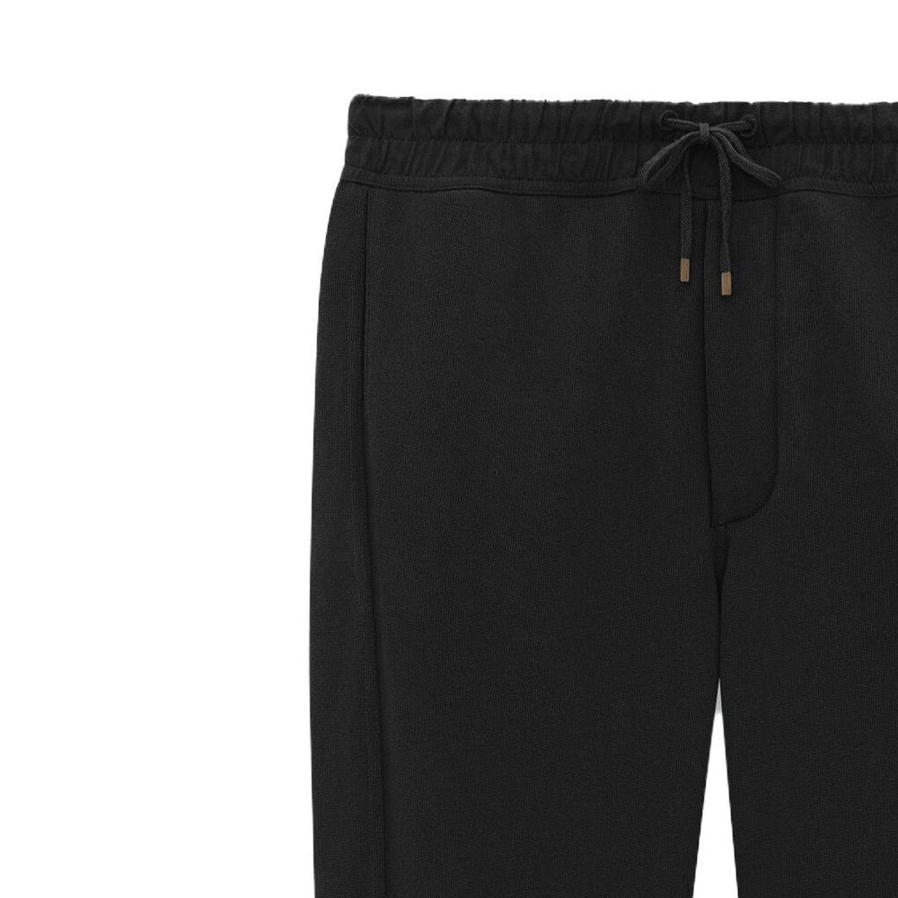 Shop Saint Laurent SS23 Logo Print Drawstring Jogger Pants  Black 736739Y36ZO1095