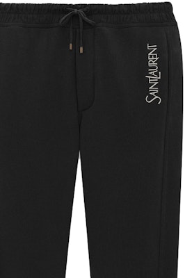 Saint Laurent SS23 Logo Print Drawstring Jogger Pants Black 736739Y36ZO1095 Sizing Saint Laurent SS23 Logo Print Drawstring Jogger Pants Black 736739Y36ZO1095
