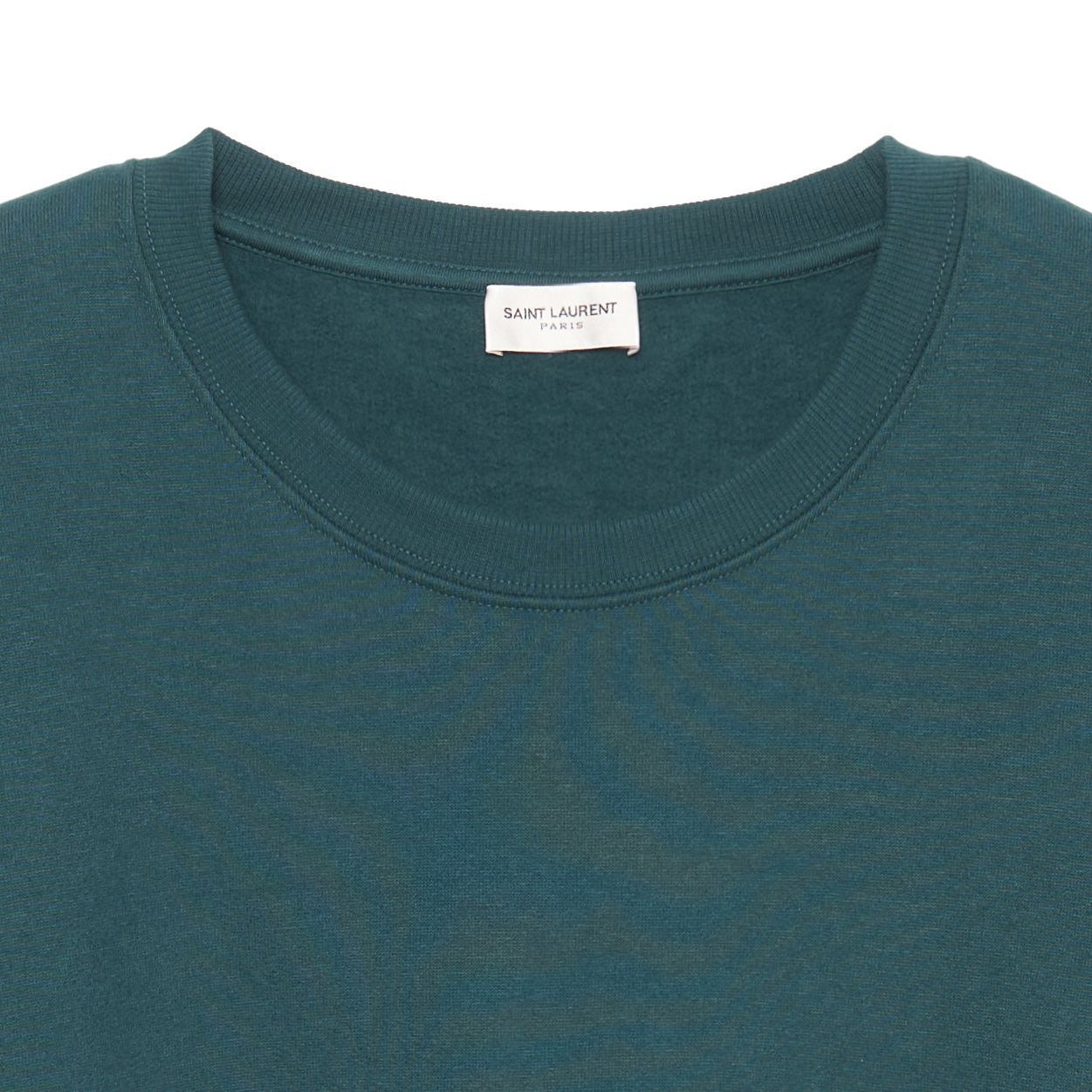 Sizing サンローラン SS23 ロゴプリント グリーンクルーネックスウェットシャツ 737738Y37IA3064