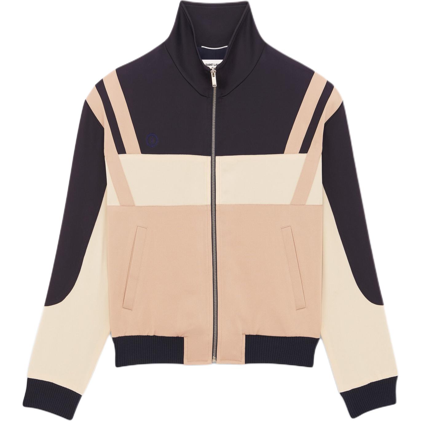 Saint Laurent SS23 Multi-Color Logo Embroidered Patchwork Jacket 664170Y3G362630