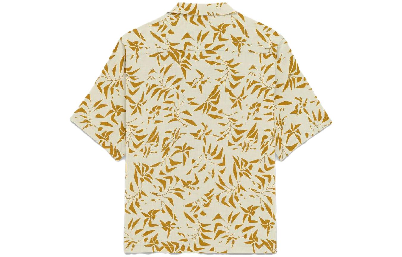 Lookbook SAINT LAURENT SS23 Palm Tree Print Short Sleeve Shirt Beige Men 638555Y04DM3088
