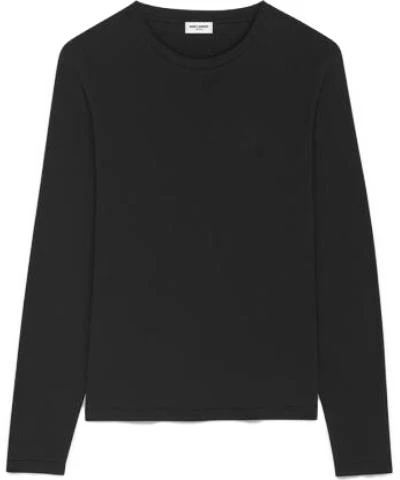 saint-laurent-ss-23-solid-color-logo-embroidered-sweatshirt-black-mens-710034-y2-zj-21000