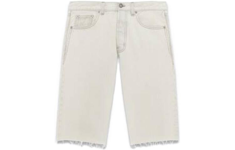 Order SAINT LAURENT SS23 Solid Grey Button Straight Shorts 731551Y01KA9028