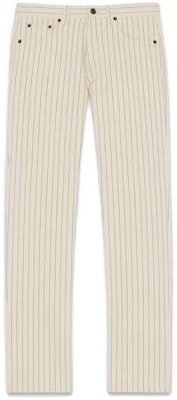 SAINT LAURENT SS23 Striped Print Straight-Leg Jeans Ivory White Mens. 684996Y21HA2573 Order SAINT LAURENT SS23 Striped Print Straight-Leg Jeans Ivory White Mens. 684996Y21HA2573
