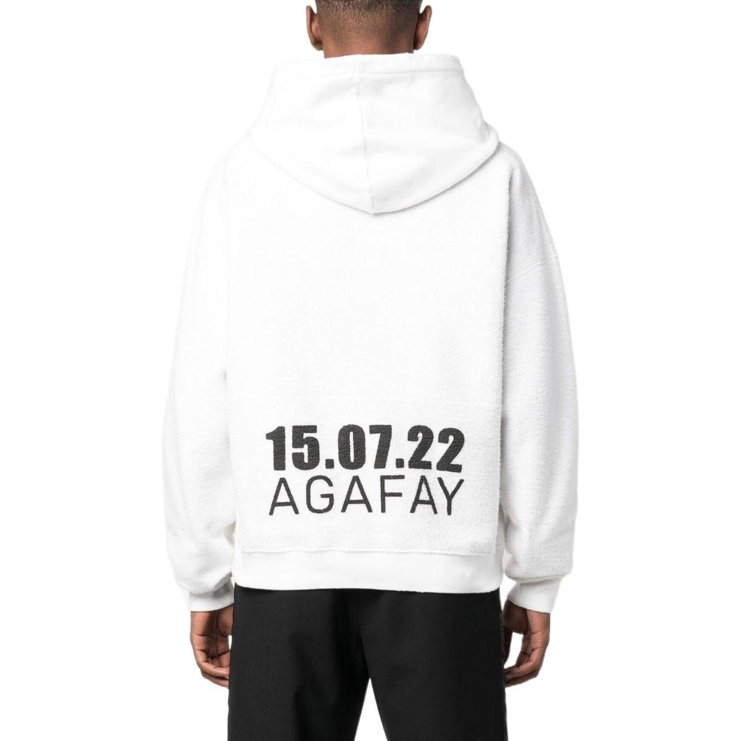 Purchase SAINT LAURENT SS23 男士白色標誌印花連帽袋袋T恤。 729852Y37GX9744