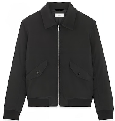 SAINT LAURENT SS24 Black Solid-Colored Pilot Jacket 779707Y6D381000 Buy SAINT LAURENT SS24 Black Solid-Colored Pilot Jacket 779707Y6D381000