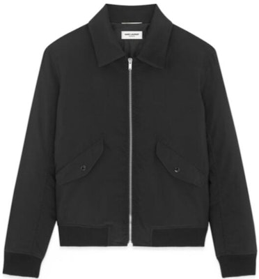 SAINT LAURENT SS24 Black Solid-Colored Pilot Jacket 779707Y6D381000 Order SAINT LAURENT SS24 Black Solid-Colored Pilot Jacket 779707Y6D381000