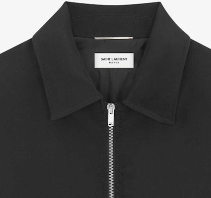 SAINT LAURENT SS24 Black Solid-Colored Pilot Jacket 779707Y6D381000 Sizing SAINT LAURENT SS24 Black Solid-Colored Pilot Jacket 779707Y6D381000