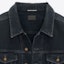 Shop SAINT LAURENT SS24 Washed Black Denim Jacket Single-Breasted Loose Fit. 730958Y07TE3962