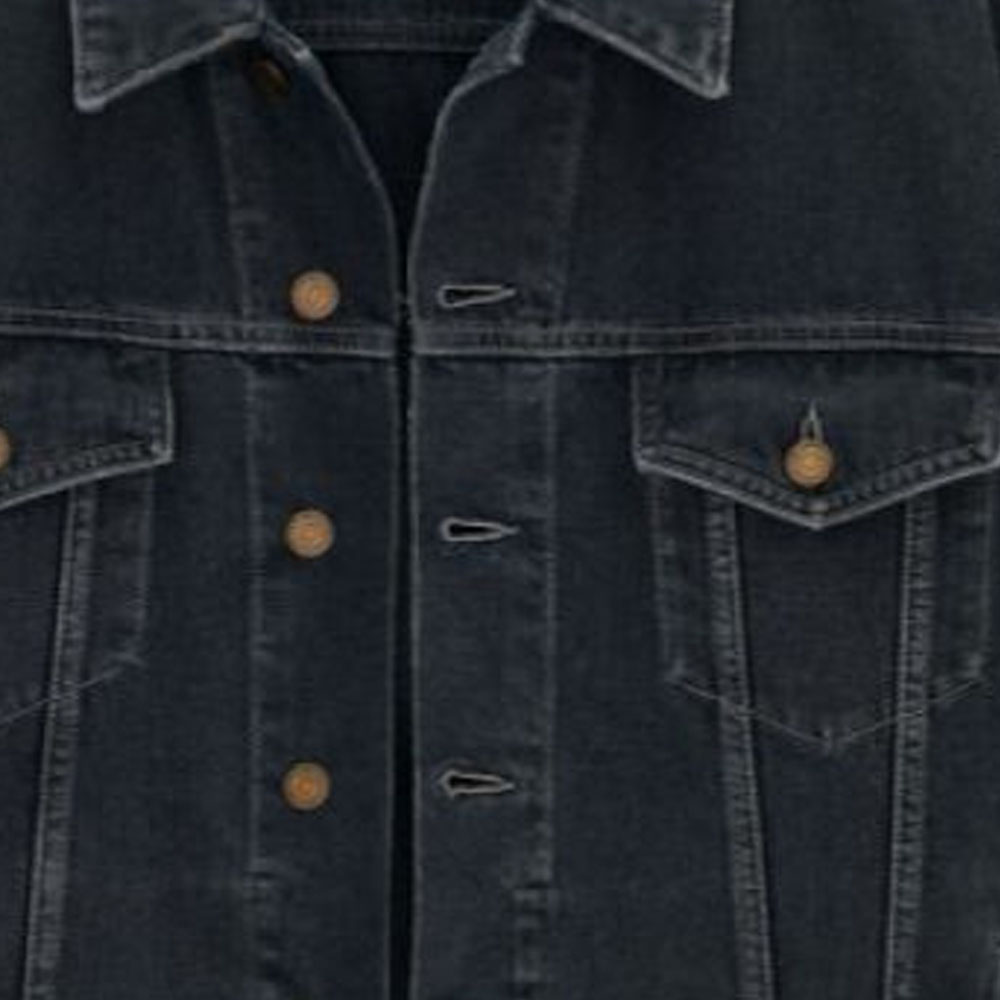 Sizing SAINT LAURENT SS24 水洗黑色丹寧外套 單排扣寬鬆版型。 730958Y07TE3962