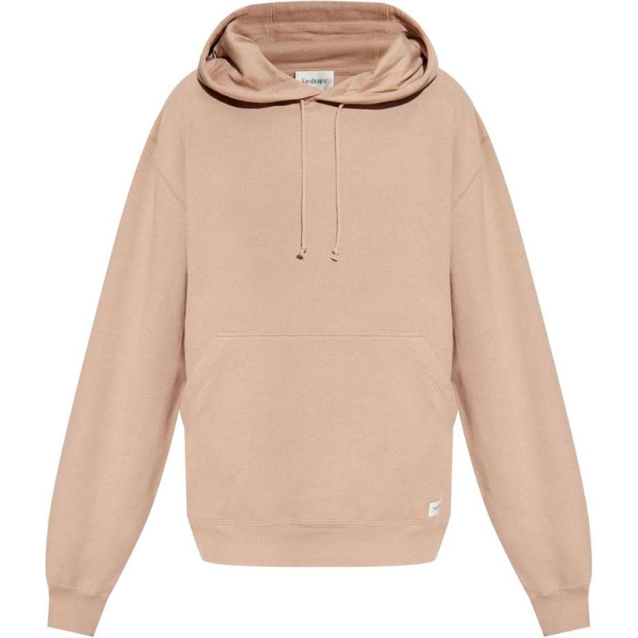 Saint Laurent SS24 Beige Hoodie with Logo Patch for Men 799171Y36SW