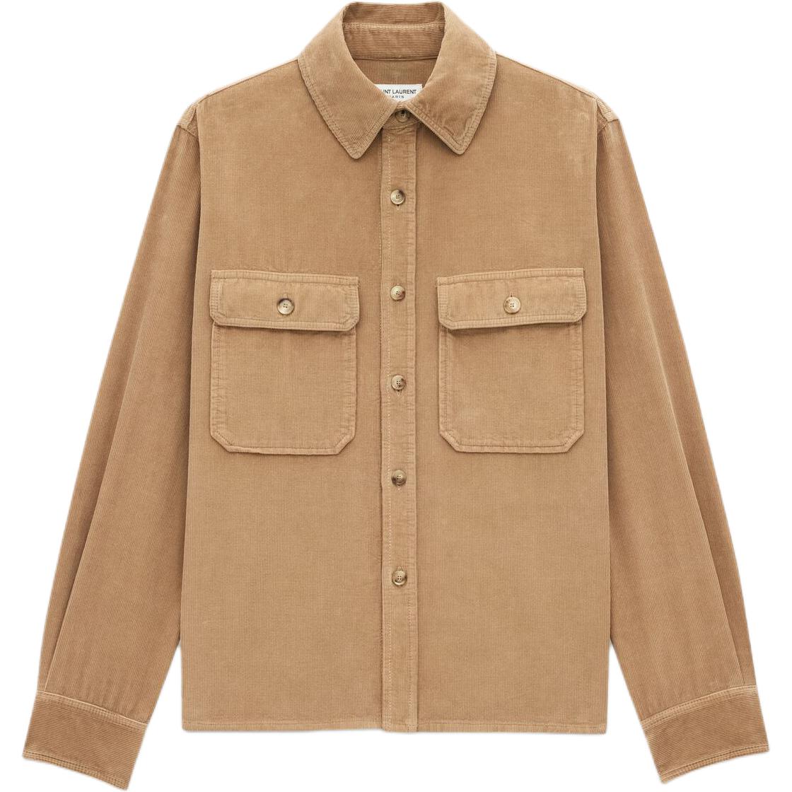 Saint Laurent SS24 Brown Solid Single-Breasted Long Sleeve Jacket for Men 795555Y34SC2061